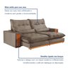 Sofá Retrátil e Reclinável 2 Lugares 210cm Santorini - 10