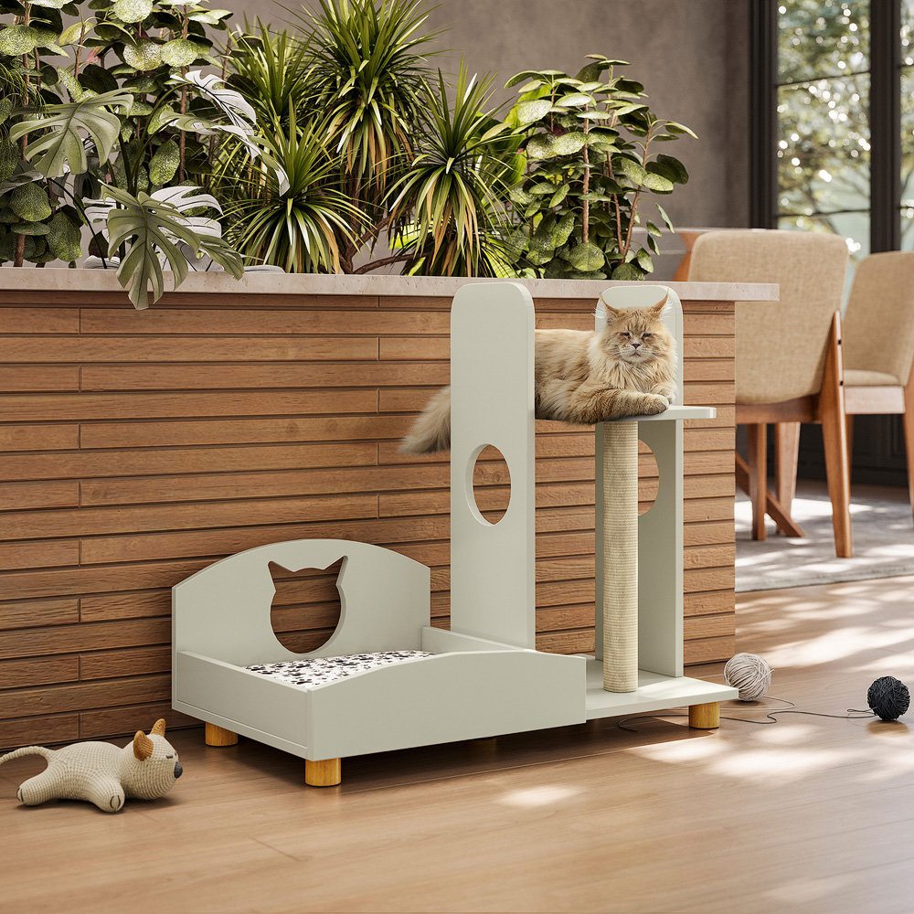 Cama Arranhador Pet Cat Off White - Olivar Móveis