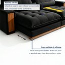 Ver imagem 6 de Sofá Retrátil e Reclinável 3 Lugares Veludo Ripado Santorini 210cm Preto