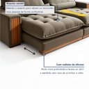 Ver imagem 6 de Sofá Retrátil e Reclinável 3 Lugares Ripado Veludo Santorini 230cm Bege
