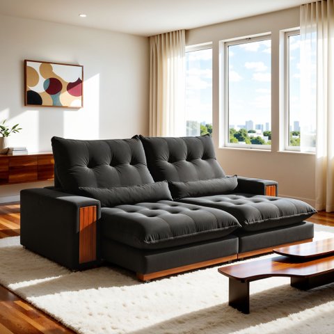 Sofá Retrátil e Reclinável 3 Lugares 230cm Santorini