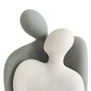Ver imagem 2 de Escultura Casal União Decorativo em Cerâmica 21x17cm