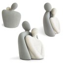 Ver imagem 3 de Escultura Casal União Decorativo em Cerâmica 21x17cm