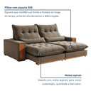 Ver imagem 5 de Sofá Retrátil e Reclinável 4 Lugares Ripado Veludo Santorini 250cm Bege