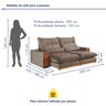 Sofá Retrátil e Reclinável 3 Lugares 250cm Santorini - 3