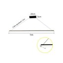 Ver imagem 2 de Pendente Led 1m Preto Mesa Led 2700k Luz Amarelada