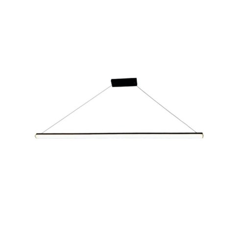 Pendente Led 1m Preto Mesa Led 2700k Luz Amarelada