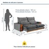 Sofá Retrátil e Reclinável 3 Lugares 250cm Santorini - 3
