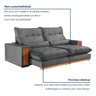 Sofá Retrátil e Reclinável 3 Lugares 250cm Santorini - 5