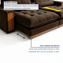 Ver imagem 4 de Sofá Retrátil e Reclinável 4 Lugares Ripado Veludo Santorini 250cm Marrom