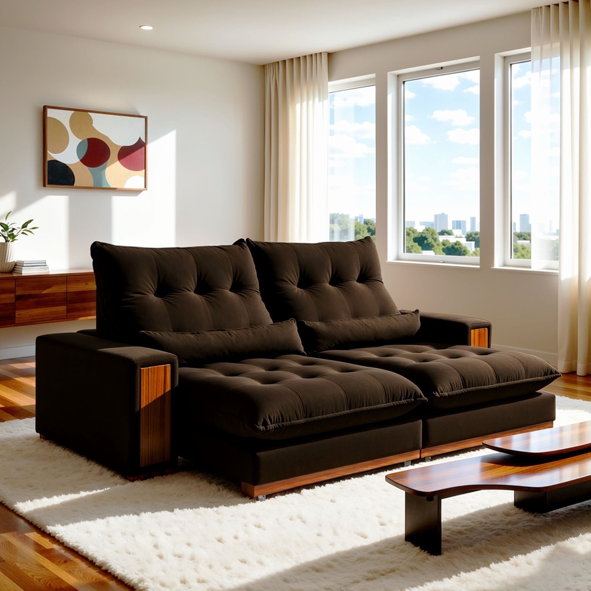 Sofá Retrátil e Reclinável 3 Lugares 250cm Santorini