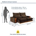 Ver imagem 3 de Sofá Retrátil e Reclinável 3 Lugares 250cm Santorini