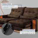 Ver mais imagens de Sofá Retrátil e Reclinável 3 Lugares 250cm Santorini