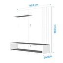 Ver imagem 3 de Painel P/ Tv até 32 Polegadas: Off-white C/ Freijo