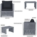 Ver imagem 2 de Mesa Centro e 2 Poltronas Madri Corda Náutica Estofado 12 Trama Original