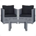 Ver imagem 1 de Mesa Centro e 2 Poltronas Madri Corda Náutica Estofado 12 Trama Original