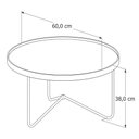 Ver imagem 4 de Mesa de Centro Alamanda Sala Espelhada com Pés Metálicos Castanho/preto