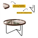 Ver imagem 3 de Mesa de Centro Alamanda Sala Espelhada com Pés Metálicos Castanho/preto