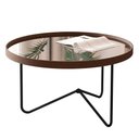 Ver imagem 1 de Mesa de Centro Alamanda Sala Espelhada com Pés Metálicos Castanho/preto