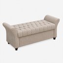 Ver imagem 6 de Puff Baú 140cm Charles Linho Nobre Bege - Sallar Home