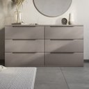 Ver imagem 1 de Cômoda para Quarto 6 Gavetas 150cm Serena Marrom/Gianduia
