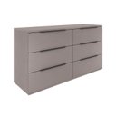 Ver imagem 5 de Cômoda para Quarto 6 Gavetas 150cm Serena Marrom/Gianduia
