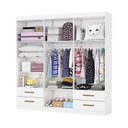 Ver imagem 2 de Guarda-Roupa 6 Portas 4 Gavetas Infantil Perola Branco