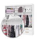 Ver imagem 7 de Guarda-Roupa 6 Portas 4 Gavetas Infantil Perola Branco