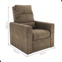 Ver imagem 2 de Poltrona Reclinável Papai Theo Veludo Marrom