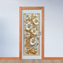 Ver imagem 2 de Adesivo de Porta - Floral Dourado