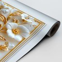 Ver imagem 5 de Adesivo de Porta - Floral Dourado