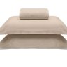 Jogo de Cama Solteiro King Malha Liso 2 Peças Image Bege - 3