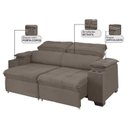 Ver imagem 5 de Sofá Manaus 200 Cm Retrátil Reclinavél