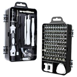 Kit Ferramenta 115 Chaves Precisão Reparo Manutenção Celular Notebook Tablet Relógio - 1