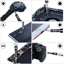 Kit Ferramenta 115 Chaves Precisão Reparo Manutenção Celular Notebook Tablet Relógio - 5