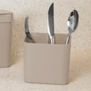 Ver imagem 5 de Kit Escorredor de Louça Prato Talheres Utensílios de Cozinha Bege