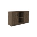 Ver imagem 2 de Balcão para Escritório 2 Portas Design Moderno Marrom/Carvalho