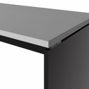Ver imagem 5 de Mesa Escritório Escrivaninha 160cm X 70cm Pés Painel F5 Cor:cinza Sagrado com Preto