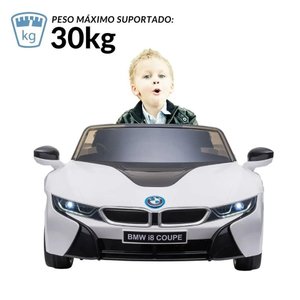 Carro Eletrico Infantil Bmw I8 Luz e Som 12v Branco - Importway