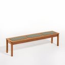 Ver imagem 2 de Banco em Madeira 180x37cm Linha Traço Verde/Stain Jatobá/Oliva