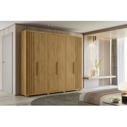 Roupeiro Casal 6 Portas 4 Gavetas Araguaia - Moval:freijó - 6