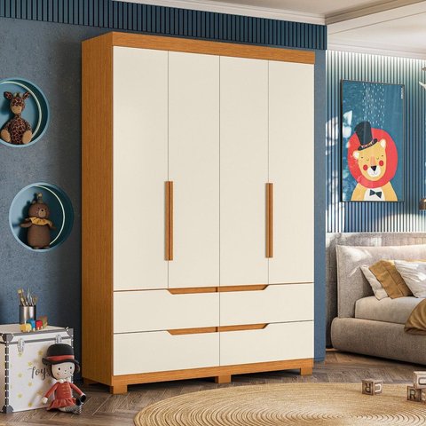 Guarda Roupa Infantil 4 Portas 4 Gavetas Circus