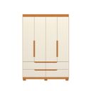 Ver imagem 2 de Guarda Roupa Infantil 4 Portas 4 Gavetas Circus Off White/Cinamomo