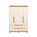 Ver imagem 2 de Guarda Roupa Infantil 4 Portas 4 Gavetas Circus Off White/Cinamomo