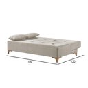 Ver imagem 5 de Sofá Cama 2 Lugares Living M-143 Veludo Martins Creme