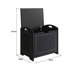 Baú Davi Retrô com Divisória Interna 100% Mdf 15cm Bp – 55cm X 51cm X 40cm Lxaxp - 8