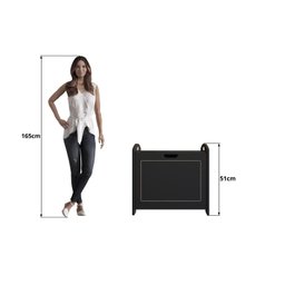 Baú Davi Retrô com Divisória Interna 100% Mdf 15cm Bp – 55cm X 51cm X 40cm Lxaxp - 7