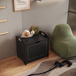 Baú Davi Retrô com Divisória Interna 100% Mdf 15cm Bp – 55cm X 51cm X 40cm Lxaxp - 1