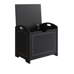 Baú Davi Retrô com Divisória Interna 100% Mdf 15cm Bp – 55cm X 51cm X 40cm Lxaxp - 4