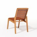 Ver imagem 4 de Conjunto 2 Cadeiras em Madeira Linha Traço Corda Laranja/Stain Jatobá/Ocre